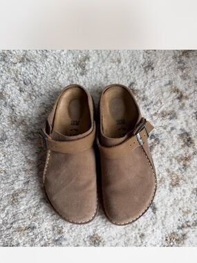 Birkenstock Brown Suede Clogs 39